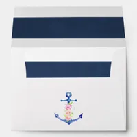 Watercolor Nautical Themed Envelope
