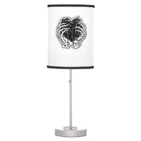 Skeleton Heart Hands Funny Playful Mood Table Lamp