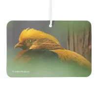 Stunning Vignetted Profile of a Golden Pheasant Air Freshener