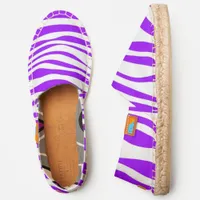 Royal Purple Zebra Stripes Espadrilles