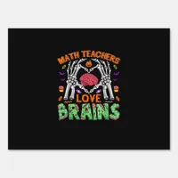 Math Brain Heart Skeleton Hand Zombie Halloween Sign