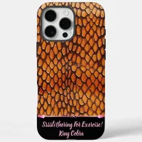 Artful display of intricate snakeskin iPhone 16 pro max case