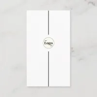 Modern Stylish Company Logo White Business Card