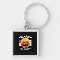 Trumpkin Funny Pumpkin Pie Pun Usa Liberals Hallow Keychain