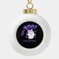 Baby Boo Sweet Toddler Halloween Design Ceramic Ball Christmas Ornament
