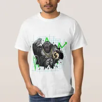 Diamond Handed Ape Stock Market Chart T-Shirt