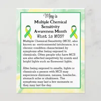 May is Multiple Chemical Sensitivity Awareness Flyer