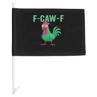 F-Caw-F Chicken Vintage Style Car Flag