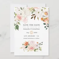 Pastel Watercolor Floral Spring Wedding Save The Date