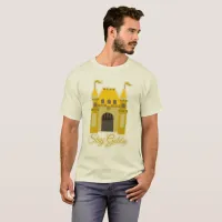 Stay Golden Fantasy Castle Theme Slogan Cartoon T-Shirt