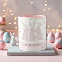 Personalized Lace Bunny Easter Mug 