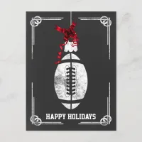 chalkboard football player Christmas Cards