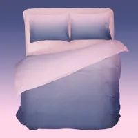 Minimalist Ombre Pastel Pink Purple Gradient Girls Duvet Cover