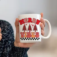 Merry Vibes Retro Groovy Christmas Holidays Coffee Mug