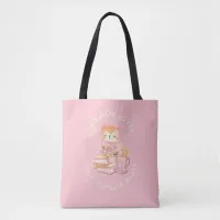 This Mom Loves Cats Coffee Books Reader Book Lover Tote Bag