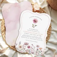 Blush Pink Wildflower Baby Shower Invitation – Dus