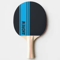 Solid Gray and Blue Customizable Ping Pong Paddle