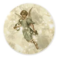 Vintage Angel Glittering Gold V4 ID136 Ceramic Knob