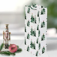 Cute Modern Christmas Trees Wine Gift Bag