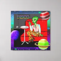 1970's Retro Extraterrestrial in Disco Lounge Canvas Print