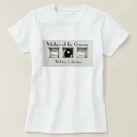 Black and White, Trendy Mother of the Groom T-Shirt