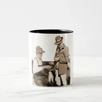 Vintage Fishermen Two-Tone Coffee Mug