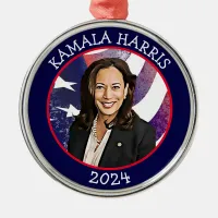 Kamala Harris for President 2024 Metal Ornament