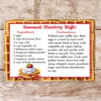 Homemade Strawberry Waffles Recipe Card