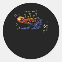 Frog Who Loves You Simple Classic Style Classic Round Sticker