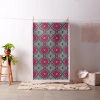 Magenta & Grey Stylish Modern Geometric Pattern Fabric