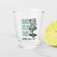 Custom St Patrick's Day Pinup Girl with Shamrock Shot Glass