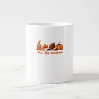 Tis The Season Fall Gnome Football Design Giant Coffee Mug