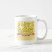 Mystery Meat Funny Food Cartoon Hot Dog Slogan Coffee Mug