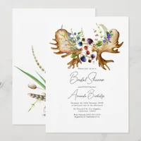 Watercolor Rustic Forest Bridal Shower Invitation