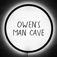 Personalized Man Cave Black and White LED Sign