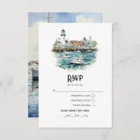 Newport, Rhode Island Destination Wedding RSVP Card