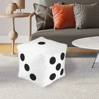 Fun Black and White Gaming Dice Pouf