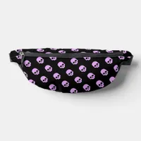 Cute Goth Pink Skulls Fanny Pack