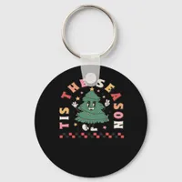 Tis Season Retro Halloween Spooky Season Fall Keychain