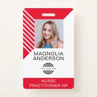 Custom Employee Photo Logo Barcode Name Badge