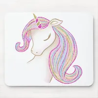 Pretty Unicorn Mouse Pad