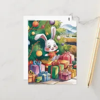 The Cute Little Christmas Bunny Postcard