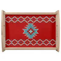 Southwest Mesas Red & Turquoise Serving Tray