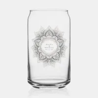 Mandala Lace Wedding Neutrals ID478 Can Glass