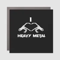 Funny Halloween Skeleton Heart Hands Classic Car Magnet