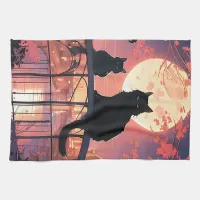 Halloween Black Cats Kitchen Towel