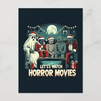 Christmas Horror Movies Friends Postcard