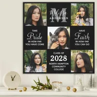 Modern Graduate 5 Photo Collage Graduation Canvas Print
