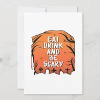 Eat Drink And Be Scary Halloween Design Creative S Holiday Card