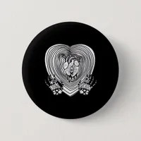 Crying Heart Classic - Skeleton Hands Heart Button